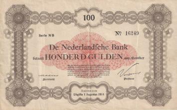 100 gulden 1914 Bankbiljet 115-1